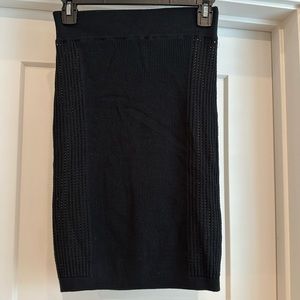 Express ribbed mesh side sweater skirt